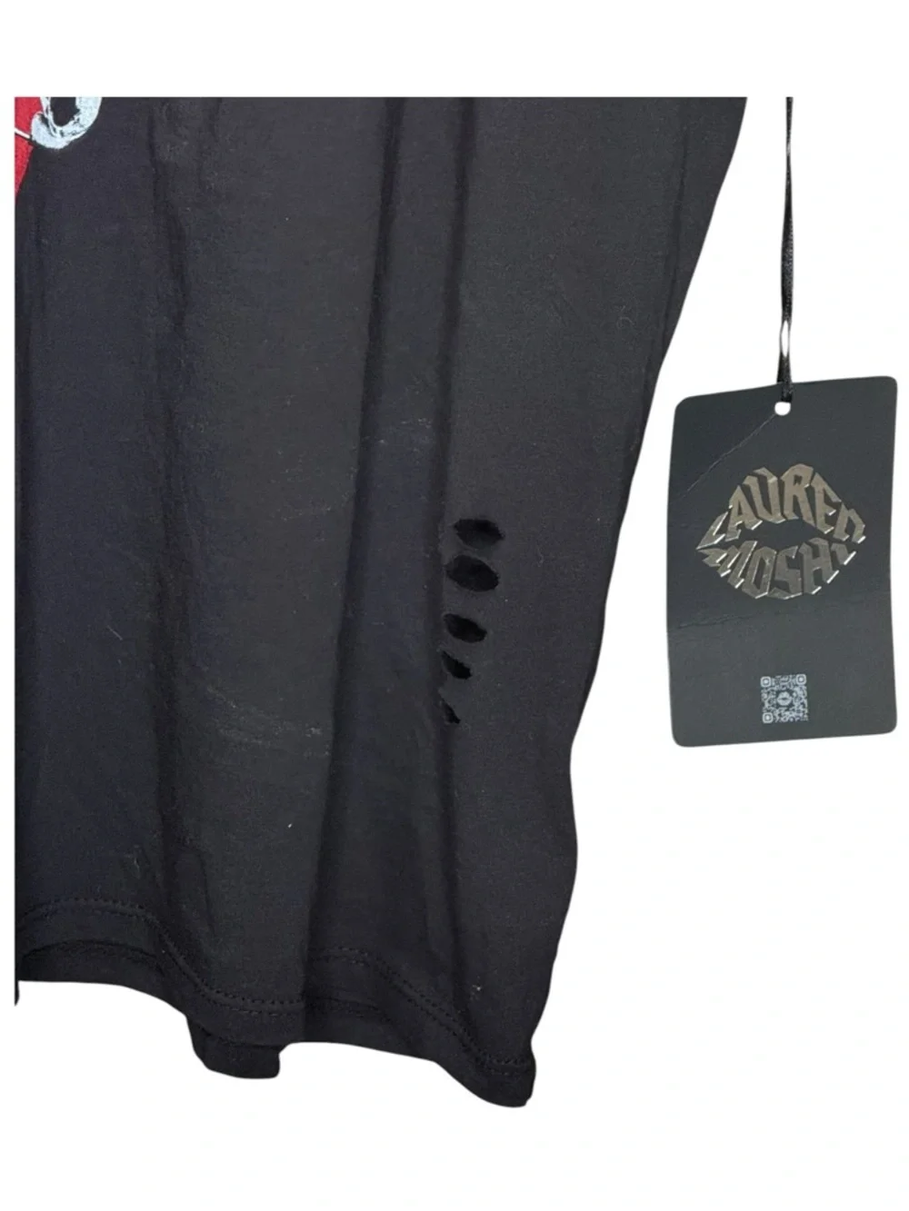 new Lauren Moshi ❤︎︎ Punky Brewster’s Myra Safety Pin Heart Tee ❤︎︎ Black ❤︎︎ XL